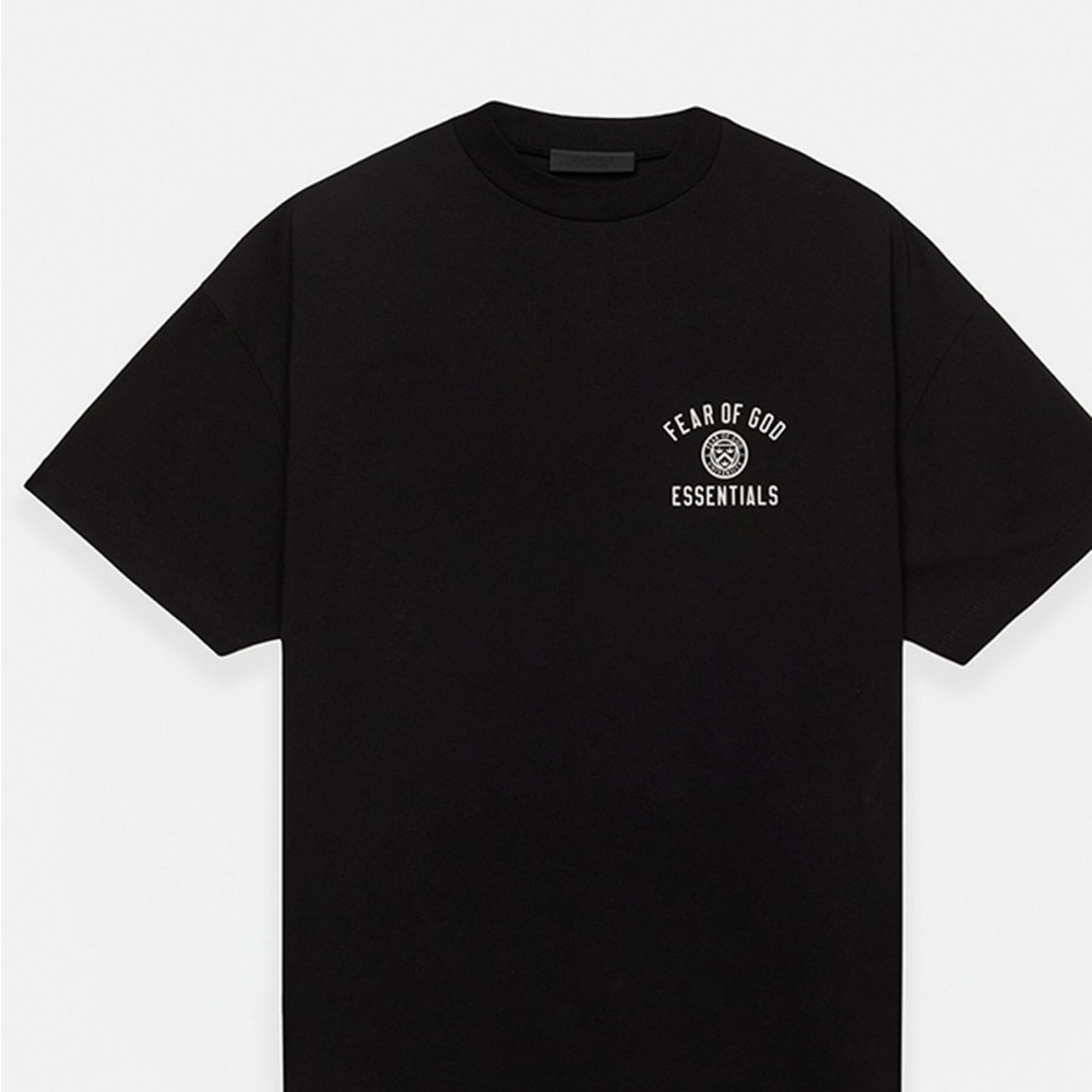 Fear of God Essentials Black University Crew Neck T-Shirt